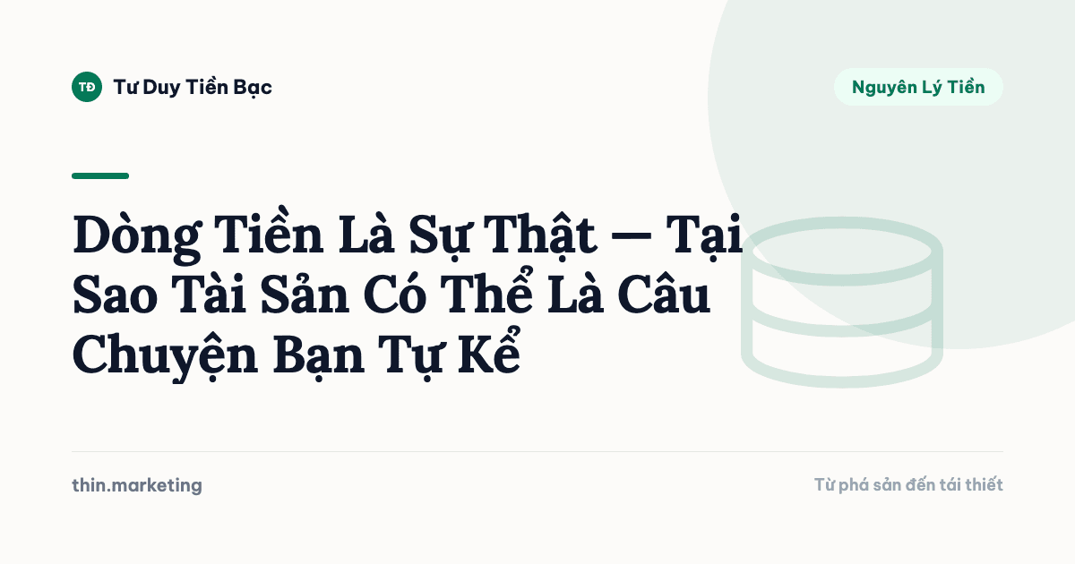 Dòng Tiền Là Sự Thật — Tại Sao Tài Sản Có Thể Là Câu Chuyện Bạn Tự Kể