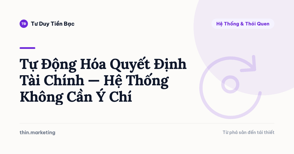 Tự Động Hóa Quyết Định Tài Chính — Hệ Thống Không Cần Ý Chí